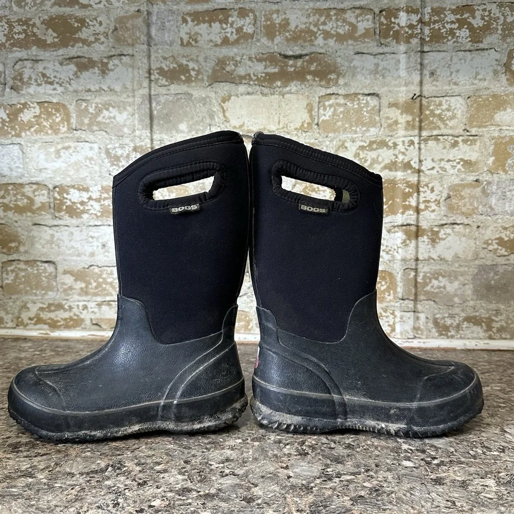 Bogs Kids Classic High HA Waterproof Insulated Winter Boots Black Sz 1